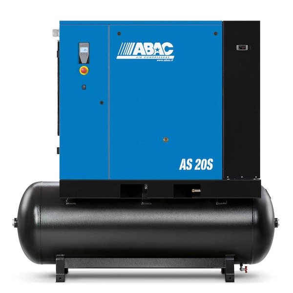 Abac Super 20 HP Tank Mount 208-230- 460 V, 3 Phase Rotary Screw 131 Gal 150 PSI Air Compressor w/Dryer AS-20S503TMD - main